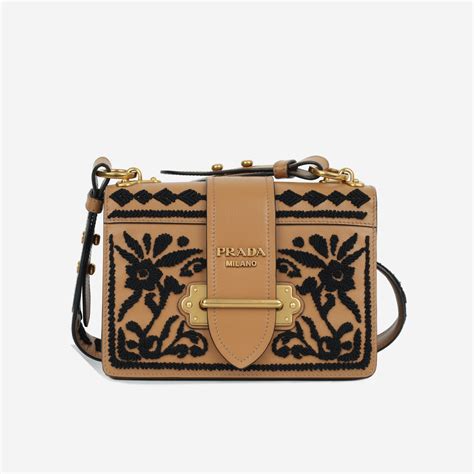 prada cahier bag embroidered